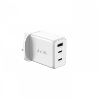 شاحن جداري ليفوري 65 واط بتقنية جان منفذين USB-C و...