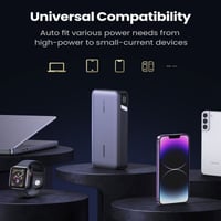 شاحن متنقل يوجرين بمنفذين PD ومنفذ USB بسعة 25000...