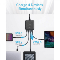 شاحن مكتبي انكر باوربورت اتوم بـ بمنفذين PD ومنفذي...