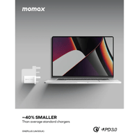 شاحن جداري موماكس بـ 3 منافذ مع تقنية GaN للشحن ال...