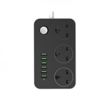 توصيلة LDNIO ليدنو 3مخارج كهرباء 6 مخارج USB