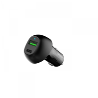 شاحن سيارة ليفوري 45 واط منفذ PD و منفذ USB - أسود