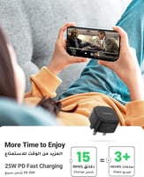 يوجرين - فيش جداري سريع منفذ تايب سي بقوة 25 واط م...