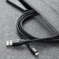 سلك شاحن ايفون انكر ضد القطع مغطى بالقماش يتحمل حت...