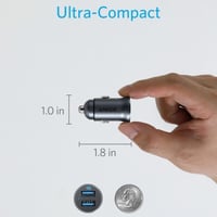 شاحن سياره انكر 24واط USB يدعم الشحن السريع