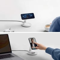 شاحن لاسلكي انكر باورويف مع حامل مغناطيسي 2 في 1 -...