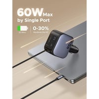 شاحن سيارة يوجرين بسلك قابل للسحب بمنفذ USB-C ومنف...