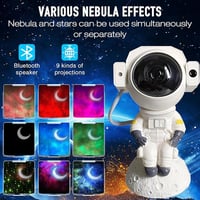 جهاز عرض ضوئي LED بتصميم رائد فضاء ونجوم المجرة، أ...