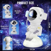 جهاز عرض ضوئي LED بتصميم رائد فضاء ونجوم المجرة، أ...