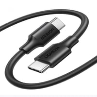 سلك شاحن يوجرين USB-C إلى USB-C بطول 1 م - أسود