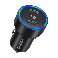 شاحن سيارة تشويتيك منفذين PD بقوة 40 واط - اسود