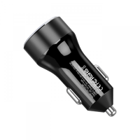 شاحن سيارة ليفوري 66 واط منفذين USB-C PD - أسود