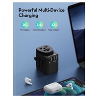 فيش السفر كومبو من راف باور (1 فيش سفر 32 واط مع 3...