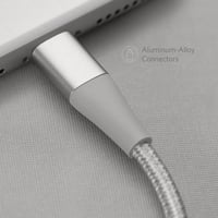 سلك شاحن ايفون انكر ضد القطع مغطى بالقماش يتحمل حت...