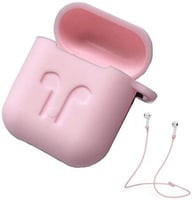 جراب سيليكون وردي مع تعليقه