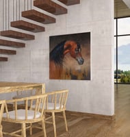 لوحة صهيل-لوحات خيول عربية.