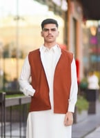 سديري جوخ لون ابيض - بني