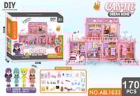 ABL1033 بيت عروسة تركيب 170 قطعة مع الاثاث