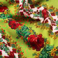 قماش قطن كويتي طريق الورد - اخضر فاتح