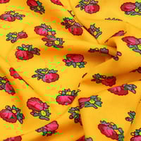 قماش شالكي أصفر - زهور صغيره