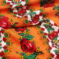 قماش قطن كويتي طريق الورد - أصفر غامق