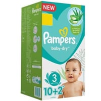 حفاضات بامبرز مقاس 3 عدد (10 + 2)