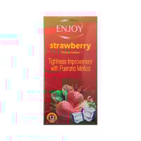 انجوى واقى ذكرى 12 قطع فراولة