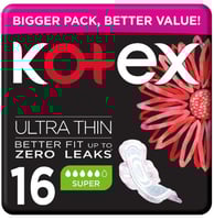 كوتكس فوط رقيقة سوبرمع الأجنحة 16 فوطة