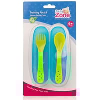 بيبي زون شوكة وملعقة صغيرة