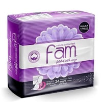 فوط صحية نسائية من فام بالاجنحة ليلي 24 قطعة
