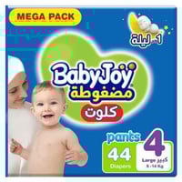 حفاضات بيبي جوي كلوت ميجا مقاس 4 عدد 44 قطعة