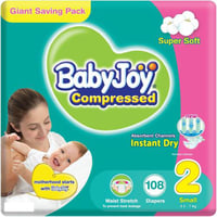 حفاضات بيبي جوي مقاس 2 عدد 108 قطعة