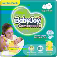 حفاضات بيبي جوي مقاس 2 عدد 68 قطعة