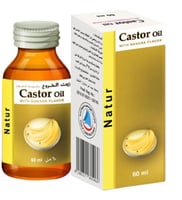 زيت خروع الطبيعي بنكهة الموز 60 مل