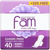 فوط صحية نسائية من فام سوبر مطويه ومضغوطه 10 قطع