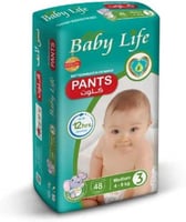 حفاضات بيبي لايف كلوت مقاس 3 عدد 48 قطعة