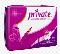 برايفت فوط نسائية ليلية 48 قطعة بالأجنحة