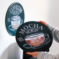 لوحة معدنية لركن القهوة أو المكتب