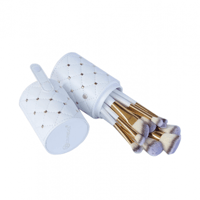 بي اتش - مجموعة فرش كوتور بيضاء مرصعة - ابيض 12 قط...