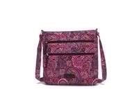 بوش بيزلي - شنطة كروس نسائية احمر قطن 100٪