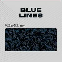 Tecsh Mouse Pad - Blue Lines 2XL