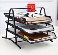 سله معاملات ٣ دور شبك حديداسود (حافظة اوراق )