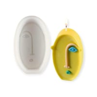 قالب سلكون شمع علي شكل وجه فتاه 11.5*6.6*3.2