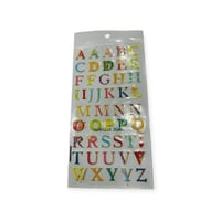 احرف انجليزي ملونه لاصقه كرت شفاف