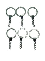 حلقات ميداليات فضي مع سلسالعدد6 حبه