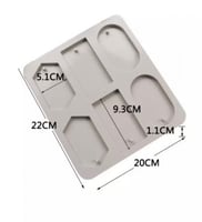 قالب سلكون ميداليات رصاصي 3 تصميمات 22*20