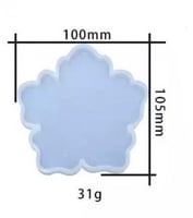 قالب سلكون كوستر شكل ورده صغير 10.5*10سم