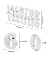 ارقام ساعه انجليزي فضي