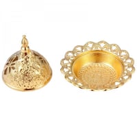 صحن مبخره مع غطاء ذهبي