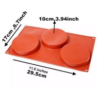 قالب سلكون 3 دئره 29.5سم*17سم الدئره10سم
